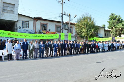 گزارش تصویری از مراسم رژه نیروهای مسلح شهرستان ترکمن
