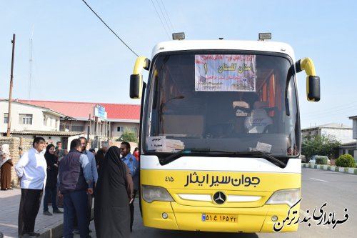اعزام کاروان راهیان نور دانش آموزی شهرستان ترکمن به مناطق عملیاتی غرب کشور