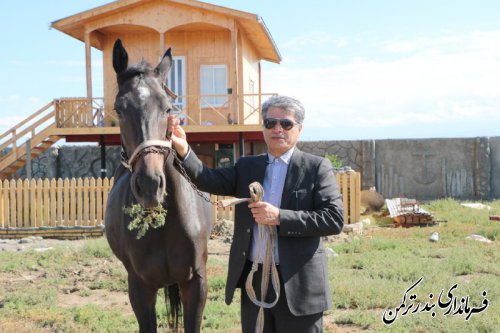 بازدید فرماندار شهرستان ترکمن از مجتمع فرهنگی، ورزشی و گردشگری همایون 