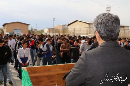 برگزاری مانور زلزله در هنرستان قدس شهرستان ترکمن