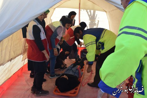 بیستمین مانور سراسری زلزله و ایمنی در شهرستان ترکمن