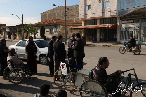 برگزاری مسابقه ویلچررانی در شهرستان ترکمن 