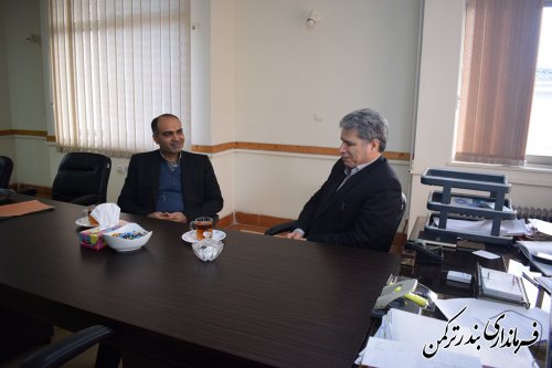 دیدار فرماندار ترکمن با مدیر جمع‌آوری و فروش اموال تملیکی گلستان