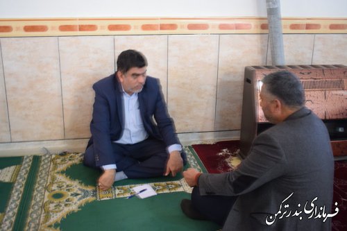 حضور فرماندار و مسئولین شهرستان ترکمن در روستای خواجه لر بخش مرکزی شهرستان