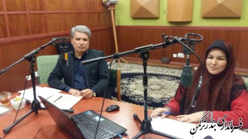 فرماندار شهرستان ترکمن در برنامه "اولکام" رادیو ترکمن صدای گلستان حضور یافت