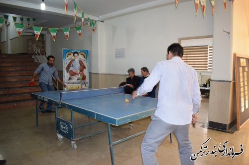 برگزاری مسابقات تنیس روی میز کارکنان فرمانداری شهرستان ترکمن