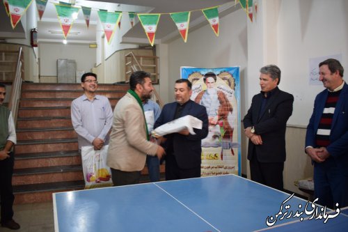 برگزاری مسابقات تنیس روی میز کارکنان فرمانداری شهرستان ترکمن