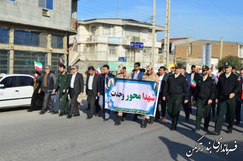 مراسم پیاده روی مسئولین شهرستان ترکمن
