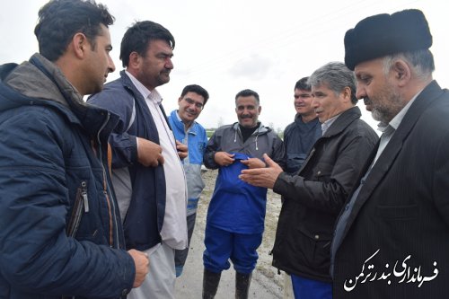 بازدید فرماندار ترکمن از روستاهای زابل محله علیا و سفلی