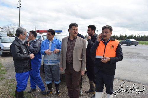بازدید فرماندار ترکمن از روستای گامیشلی نزار