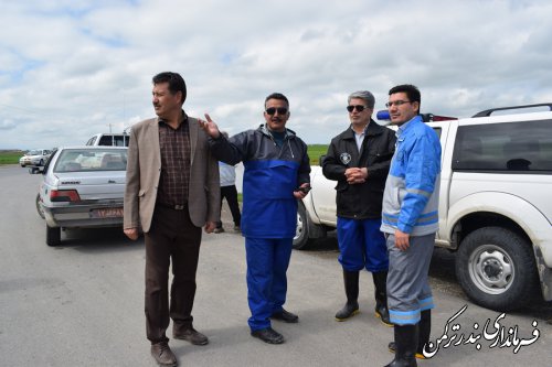 بازدید فرماندار ترکمن از روستای گامیشلی نزار