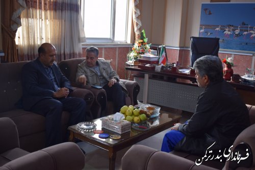 دیدار معاون سیاسی، امنیتی و اجتماعی استاندار با فرماندار ترکمن