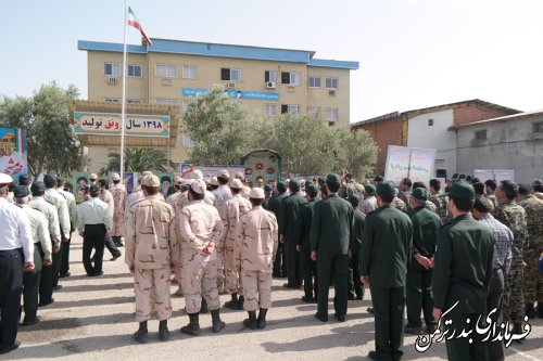 صبحگاه مشترک نیروهای مسلح شهرستان ترکمن برگزار شد
