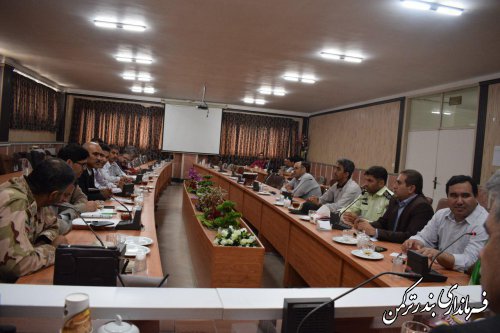 جلسه ستاد ساماندهی، هماهنگی و نظارت بر سواحل شهرستان ترکمن برگزار شد