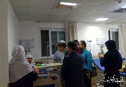 عیادت فرماندار ترکمن از بیماران بستری در بیمارستان امام خمینی(ره) بندرترکمن