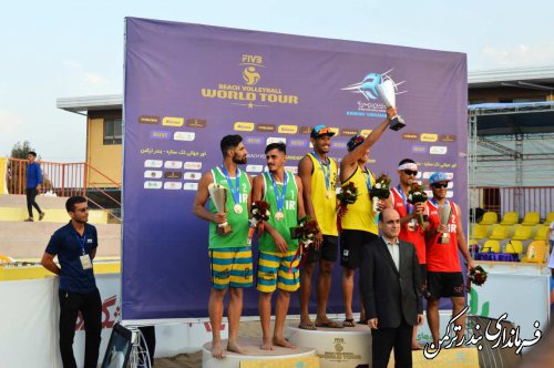 اختتامیه تور جهانی تک ستاره والیبال ساحلی بندر ترکمن برگزار شد