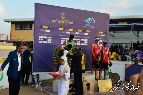 اختتامیه تور جهانی تک ستاره والیبال ساحلی بندر ترکمن برگزار شد