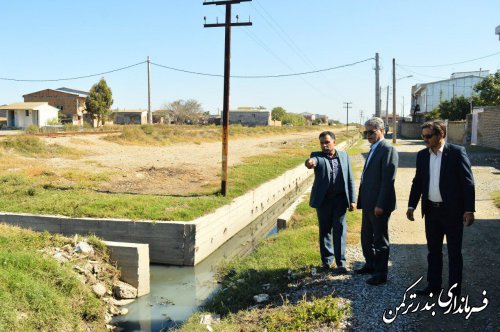 بازدید فرماندار ترکمن از تمهیدات اجرایی در شهر بندرترکمن و مسیر اسکله