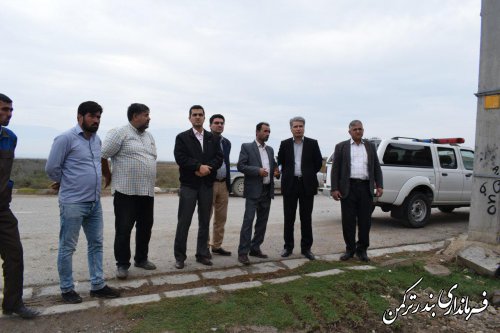 بازدید فرماندار شهرستان بندر ترکمن از روند اجرای طرح هادی روستای خواجه لر