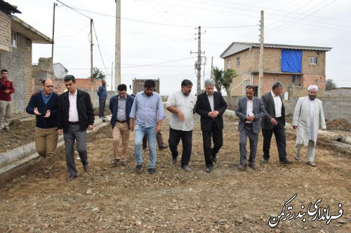 بازدید فرماندار شهرستان ترکمن از روند اجرای طرح هادی روستای خواجه لر