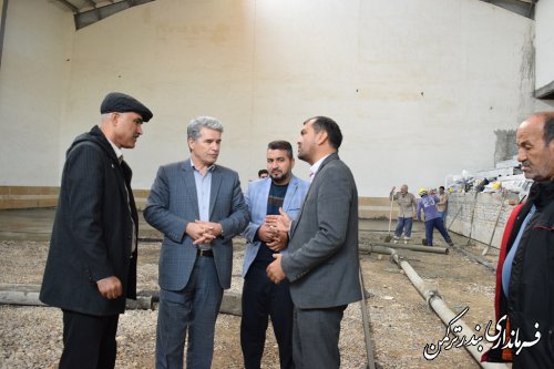 بازدید فرماندار شهرستان ترکمن از روند پیشرفت پروژه باشگاه تختی