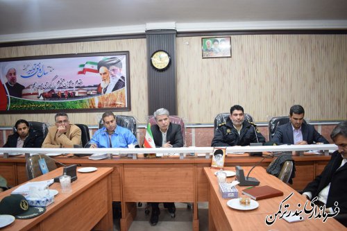 جلسه ستاد اجرایی خدمات سفر ویژه نوروزی شهرستان ترکمن برگزار شد