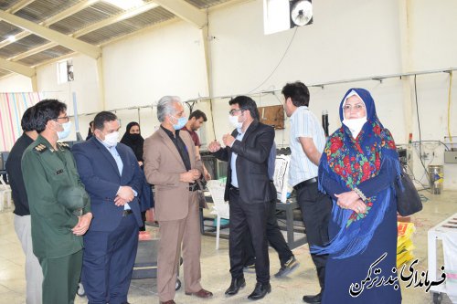 افتتاح دو واحد خدمات كيسه دوزي، چاپ و لمينيت كيسه در شهرستان ترکمن