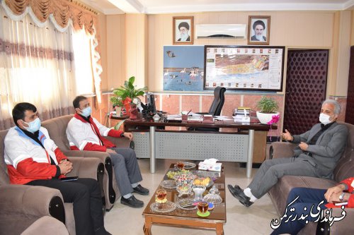 دیدار سرپرست جمعیت هلال احمر استان با سرپرست فرمانداری ترکمن