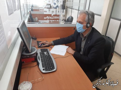 حضور فرماندار شهرستان ترکمن در برنامه ارتباط مستقیم مردم و مسئولین در مرکز سامد استان