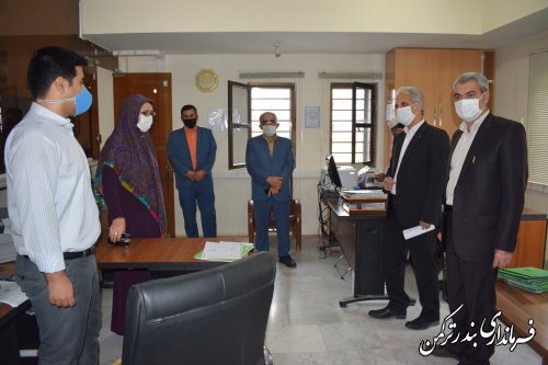 بازدید سرزده فرماندار ترکمن از اداره تامین اجتماعی شهرستان