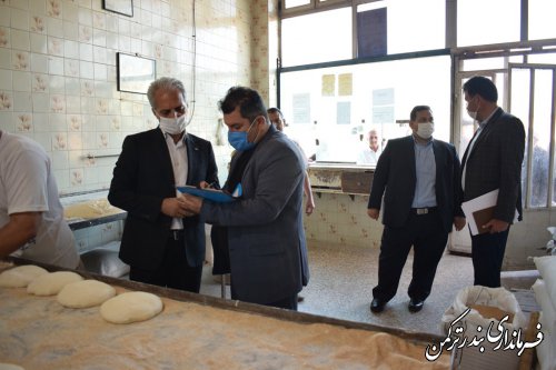 بازدید سرزده فرماندار ترکمن از نانوایی های سطح شهرستان