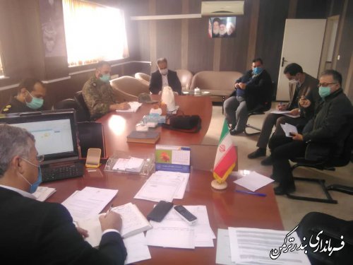 جلسه کمیته امنیتی، اجتماعی و انتظامی ستاد مقابله با کرونا شهرستان ترکمن برگزار شد