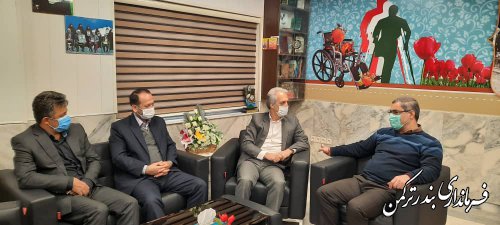 دیدار فرماندار ترکمن با مدیرکل بنیاد شهید و امور ایثارگران استان