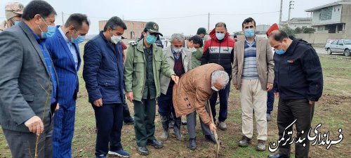 مراسم کاشت نهال در شهرستان ترکمن