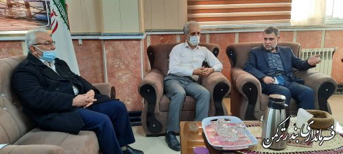نشست فرماندار ترکمن با رییس هیات نظارت انتخابات شهرستان