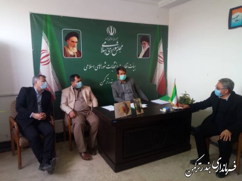 دیدار عضو هیات عالی نظارت انتخابات شوراهای استان با فرماندار ترکمن