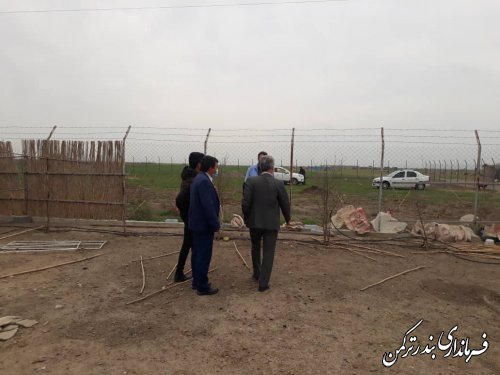 بازدید فرماندار ترکمن از روند آماده سازی محل برگزاری جشنواره اقتصاد و فرهنگ در اورکت حاجی