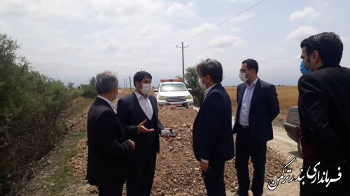  بازدید فرماندار شهرستان ترکمن از پروژه راهسازی قره قاشلی به پنج پیکر