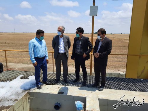 بازدید فرماندار ترکمن از تاسیسات آب شرب شهرستان