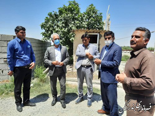 بازدید فرماندار ترکمن از محله شهید قاضی لر شهر سیجوال