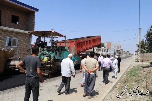 بازدید میدانی فرماندار ترکمن از روند اجرای طرح هادی روستای پیخی حاجی 