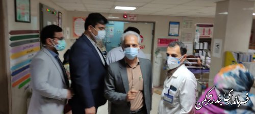 بازدید شبانه و سر زده فرماندار ترکمن از بیمارستان امام خمینی (ره) شهرستان