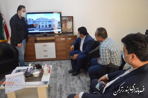 بازدید فرماندار از روند ساخت پروژه گردشگری شرکت هیرکانیا آسیا (ترکمن مال)شهرستان ترکمن