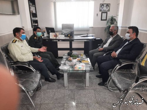 دیدار فرماندار ترکمن  با فرمانده انتظامی شهرستان