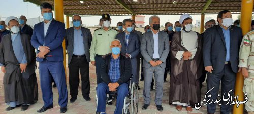  گلزار شهدای بهشت فاطمه شهرستان ترکمن غبارروبی شد