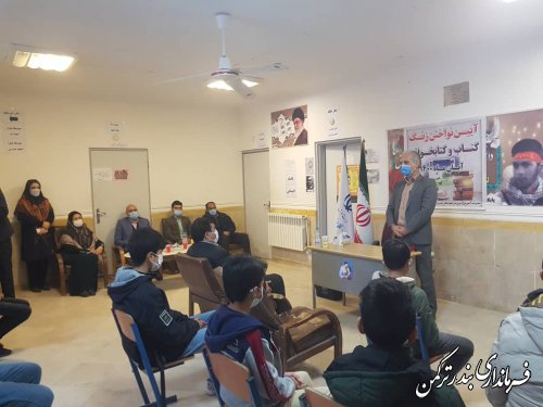 مراسم متمرکز  زنگ کتاب و کتابخوانی در شهرستان ترکمن