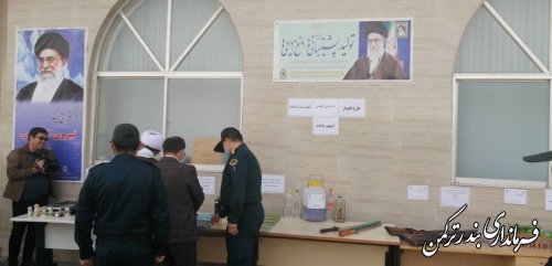 بازدید سرپرست فرمانداری از نمایشگاه کشفیات نیروی انتظامی شهرستان ترکمن