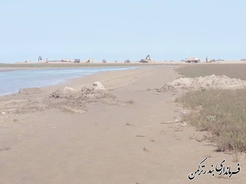 بازدید از روند فعالیت محل لایروبی کانال آشوراده شهرستان ترکمن