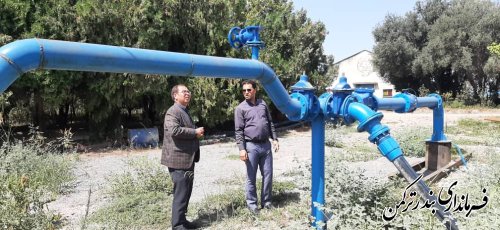 فرماندار شهرستان از پروژه ۲ حلقه چاه آب در آق امام شهرستان ترکمن بازدید کردند