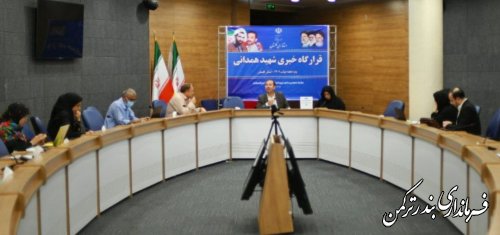 گزارش هفته دولت فرماندار شهرستان ترکمن در قرارگاه خبری شهید همدانی استان